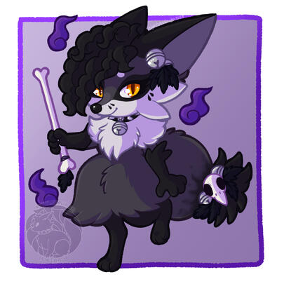 Chibi of my main Pokésona Nightshadow